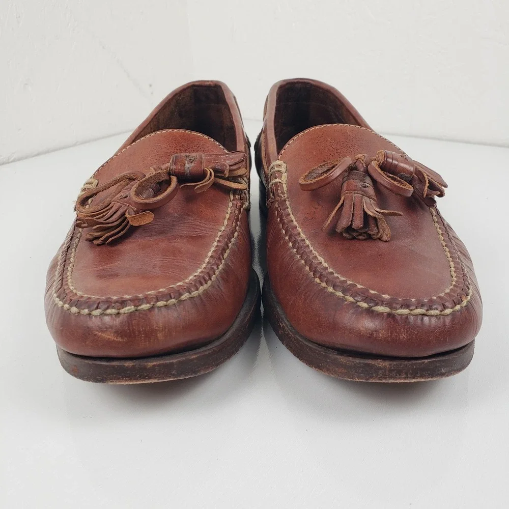 Cole Haan‎ Country Mens 10M Brown Leather Tassel Kiltie Loafers 2909 Brazil